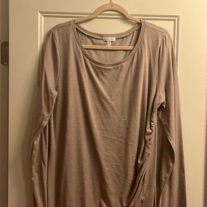 Leith, long sleeve ruched dress, light purpleish